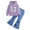 A154-Purple, variant on Hessimy Toddler Boys Girls Spring Summer Thermal Underwear Long Sleeve Shirts Elastic Waist Pants Plain Set, Thermal Base Comfort(Pink,3-4 Years)