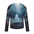 thumbnail image 4 of WAENQINLA Halloween Costomes Men Casual Long Sleeve Sweatshirts Crewneck Halloween Shirts Cute Ghost Print Party Holiday Shirt, 4 of 5