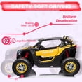 thumbnail image 2 of Ourlova 24V 2-Seater Kids Ride-On UTV with Remote Control, 4WD, Four 75W Motors, 4 Shock Absorbers, Leather Seats, Music and LED Lights, 2 of 6