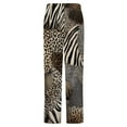 thumbnail image 6 of Animal Print Abstract Pattern Winter Female Pants Flannel High Waist Women Pants Lady Warm Straight Leg Plush Trousers, 6 of 7