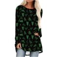 thumbnail image 4 of Fashion Printed Long Sleeve Shirt for Women 2024 Summer Casual Round Neck Pullover Loose Blouse Ethnic Style Retro Printed Shirts Tops Gift for Women Up to 65% off, 4 of 6