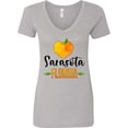 thumbnail image 3 of Inktastic Sarasota Florida Orange in Heart Women's V-Neck T-Shirt, 3 of 5