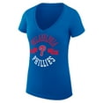 thumbnail image 2 of Women's G-III 4Her by Carl Banks Royal Philadelphia Phillies Super-Slim Fit Lightweight City Graphic V-Neck T-Shirt, 2 of 5