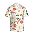 thumbnail image 2 of Hawaiian Shirt For Men, Bacon Vegetable Hobo Eggs Mens Button Down Short Sleeve Shirt, Summer Beach Shirts For Men, 2 of 2