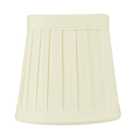 Home Concept 3x4x4 Crisp Linen Pleated Clip-on Candelabra Lampshade
