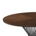 thumbnail image 2 of Benjara Cid 54 Inch Modern Dining Table, Round Wood Top, Brown and Black, 2 of 2