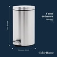 thumbnail image 4 of Bote de Basura Metalico ColorHome Acero Inox Con Pedal Cocina 12L gris, 4 of 7