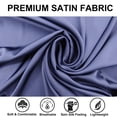 thumbnail image 6 of LANBAOSI Mens Satin Silk Pajama Set Short Sleeve Sleepwear Summer 2 Piece Loungewear (Navy Blue,L), 6 of 8