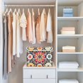 thumbnail image 4 of Yayeee Collapsible Storage Bin with Lid Fabric Closet Decorative Basket with Handles, Colorful Floral Pattern, 4 of 7