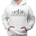 thumbnail image 2 of Skyline Louisville Kentucky Hoodie Sweatshirt Unisex Large White, 2 of 5