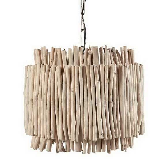 47th & Main DMR353 Antique Wood Pendant Light
