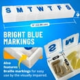 thumbnail image 4 of (4 Pack) MEDca 7-Day Extra Large Plastic Pill Organizer, Weekly Pill Planner, Frosted, 4 of 9