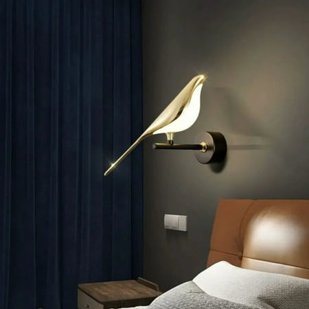 

LOPNGLS Touch Switch Magpie Bird LED Wall Lamps Bedside Bedroom ° Rotation Indoor LED Wall Lights Wall Sconce AC85-265V