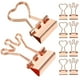thumbnail image 4 of Rose Gold Metal Binder Clips for Home Use Assorted Sizes Great for Paperwork and Scrapbooks 10pcs, 4 of 5