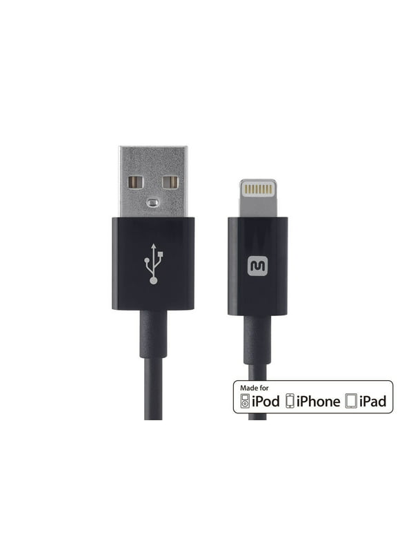 Select Series Apple MFi Certified Lightning? to USB Charge & Sync Cable, 10ft Black