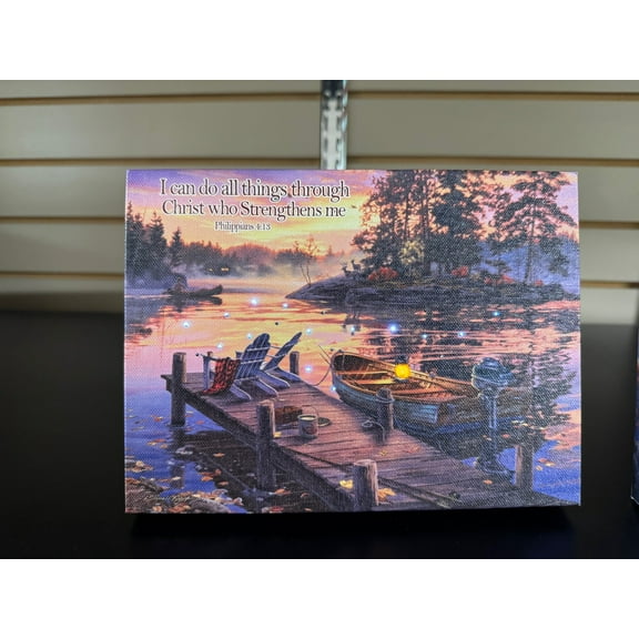 Glow Decor 350417 Morning Paradise-LED Tabletop with Timer Mini Canvas - 8 x 6 in.