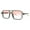 Gray Tortoise (Pink), variant on Geometric Square Flat Top Sunglasses Retro Unisex UV 400 Grey Tortoise, Pink