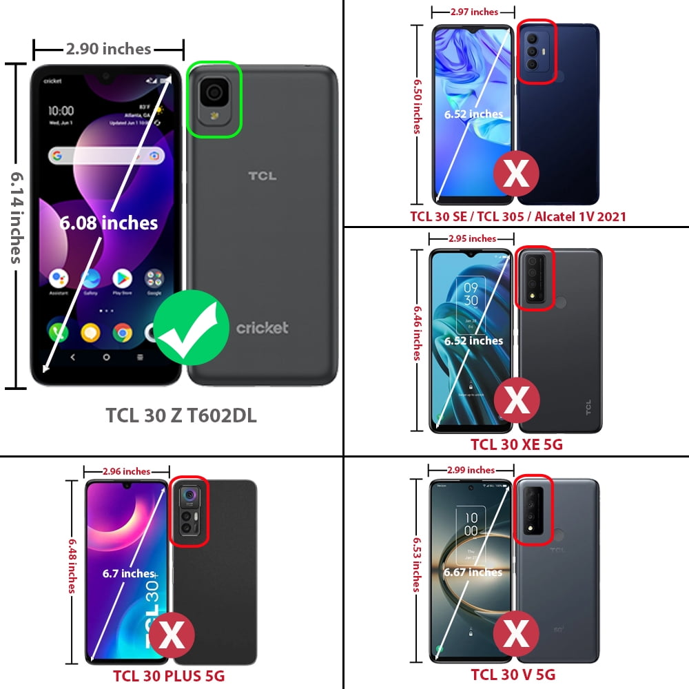 TJS Dual Layer Shockproof Phone Case for TCL 30 Z/30LE with