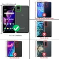 thumbnail image 2 of TJS for TCL 30 Z T602DL, TCL 30 LE Case, with Tempered Glass Screen Protector, [Military Grade] Robotic Magnetic Support Car Mount Metal Ring Holder Kickstand for Alcatel TCL 30Z / TCL 30LE (Red), 2 of 7