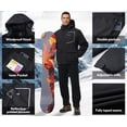 thumbnail image 6 of Tyhengta Men's Waterproof Ski Jackets Winter Coats Snow Jacket Adjustable Fleece Windbreaker Windproof Outdoor RainJackets Black L, 6 of 8