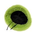 thumbnail image 5 of DJN New St. Patrick's Day Clover Print Plush Fisherman Hat Shamrock Fleece Beanie Fashion Soft Winter Hat Green One Size, 5 of 9