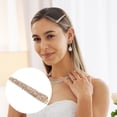 thumbnail image 2 of Unique Bargains 1 Pc Hair Clip Rhinestone Hair Clips Champagne Gold Tone, 2 of 5