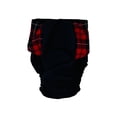 thumbnail image 3 of Barkertime Red Plaid on Black Dog Diaper, 3 of 6
