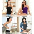 thumbnail image 6 of Women's Camisole with Built in Bra Adjustable Strap Cotton Square Neck Tank Top, 6 of 6