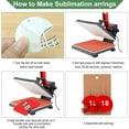 thumbnail image 4 of 50 Pcs Sublimation Earrings Helmets/Football Designs Ear Studs Fashionable Heat Transfer Ear Pendant Jewelry Accessory, 4 of 8