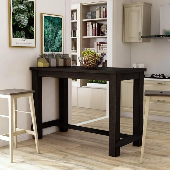 Nathaniel Home Dinning Table 27.00 inches Rectangle Dinning Table Black