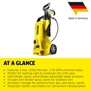Karcher K2 Power Control, Pressure Washer, Max 2000 PSI, 26 ft. Hose, Spray Gun, 2 Spray Wands - 1.45 GPM