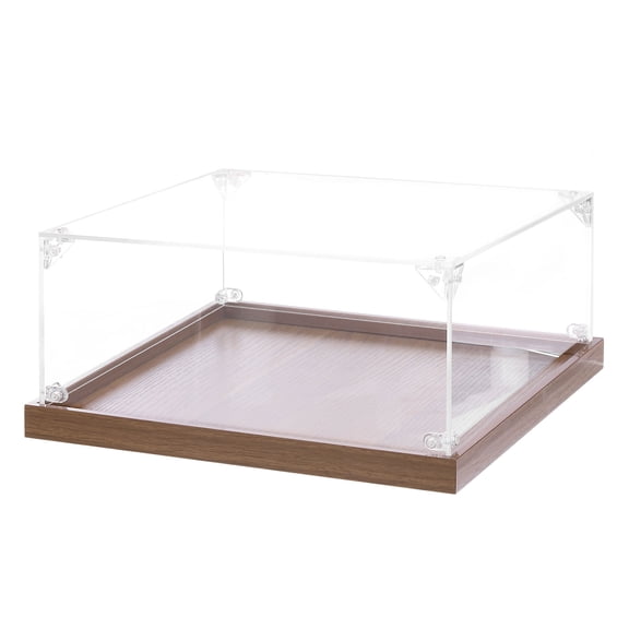 Uxcell Acrylic Display Case, 10''x10''x4'' Clear Display Box Assemble Dustproof Storage for Collectibles Action Figures