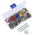 thumbnail image 3 of Snap Fastener Kit, Leather Snap Tool, Brass Practical Durable Convenient For Clothing Use Home DIY Fun Women, 3 of 8