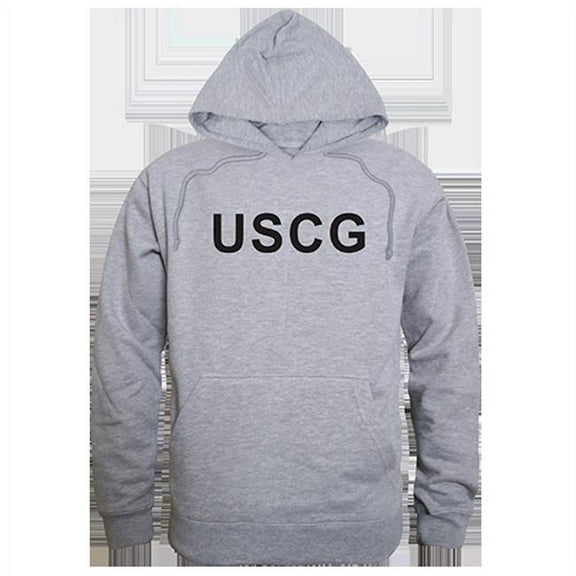 Rapid Dominance USCG Text Graphic Mens Pullover Hoodie [Heather Grey - S]