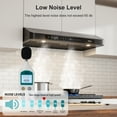 thumbnail image 4 of 36 In. 900 CFM Ducted Under Cabinet Range Hood In Black Stainless Steel With Dishwasher Filter and LED Lights, 4 of 7