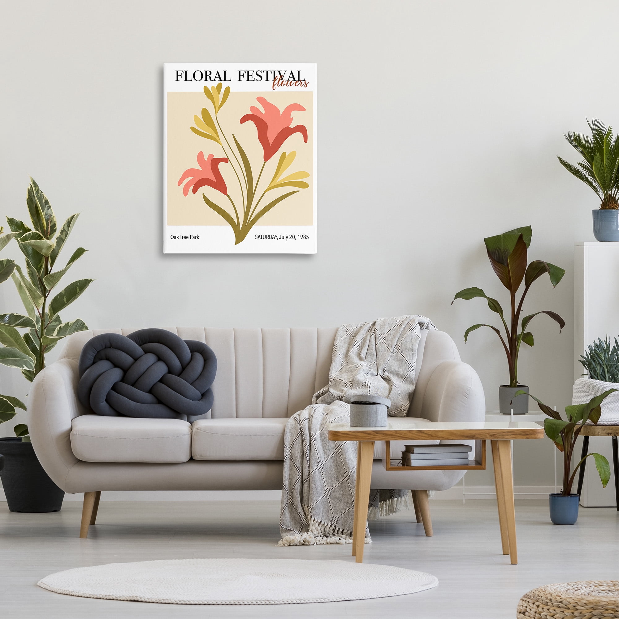 Stupell Industries Floral Festival Abstraction Botanical & Floral Painting Gallery Wrapped Canvas Art Print Wall Art, 30 x 40