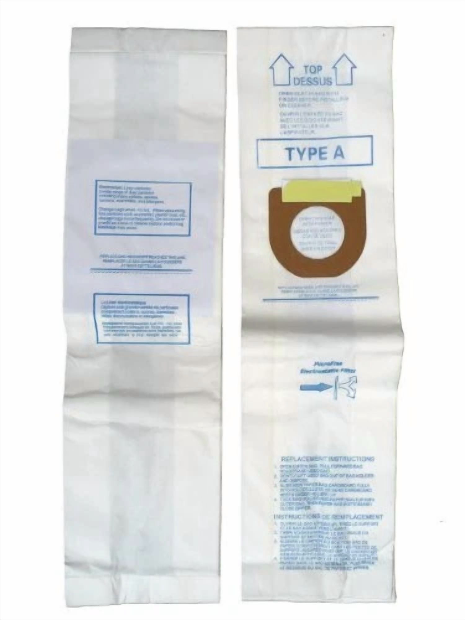 6 Hoover Allergy Vacuum Type A Bags, Convertible, Elite, Legacy, Decades, Con...