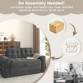 thumbnail image 4 of Erinnyees 2-in-1 Sleeper Sofa, No Assembly Corduroy Loveseat, Converts to Bed with Deep Seat & 2 Included Pillows, 4 of 10
