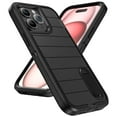 thumbnail image 2 of ShellTech Stand Case for iPhone 13 Pro Max,Shockproof 3-Layer Protection Case Military Grade Protective Kickstand Back Cover,Black, 2 of 8