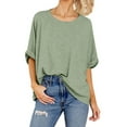 thumbnail image 3 of UVN Oversized T Shirt for Women Summer Casual Short Sleeve Tee Ladies Loose Crewneck Tops, 3 of 7
