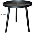 thumbnail image 2 of HYJY Kings Brand Furniture – Round Metal Side End Table, Nightstand Accent Table, Pedestal Plant Stand for Bedroom Living Room, Black, 2 of 6