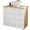 Grey, variant on Yellow Spring Floral Cabinet Curtains 28"W x 35"L, Elegant Watercolor Summer Botanical Under Sink Skirt for Bathroom Vanity Kitchen Self Adhesive, Dust-Proof Privacy Curtain for Closet Shelves