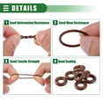 thumbnail image 4 of Universal O Ring Seal Gasket, Orings Seal Washer Replacement for Plumbing Repair for Cars Trucks, 4mm ID x 2.5mm CS, FKM Rubber, Brown, 100pcs, 4 of 6