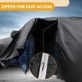 thumbnail image 4 of Funda para auto impermeable para todo clima, protección exterior contra el sol y la lluvia, con tiras reflectantes, negra para Kia Niro, 4 of 5