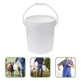 thumbnail image 3 of Cubo de agua de plástico blanco de 2 uds, cubo de 5L para el hogar, cubo de plástico portátil con asa HOMEMAXS MX16103379, 3 of 5