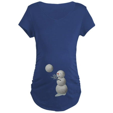 

CafePress - Volleyball Snowman Maternity Dark T Shirt - Maternity Dark T-Shirt