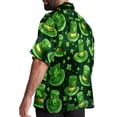 thumbnail image 3 of Saint Patrick's Day Men's Button Down Spread Collar Casual Printed Short Sleeve Summer Beach Unisex Shirts, 3 of 6