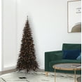 thumbnail image 3 of Vickerman 6.5' Black Fir Slim Artificial Christmas Tree, Warm White Dura-lit LED Lights, 3 of 3