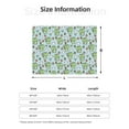 thumbnail image 5 of Honeii Cute Floral Frog print throw blanket, crafted from cozy cotton flannel, offers versatile home decor as a bedding suitable for all seasons.-50"x40", 5 of 6