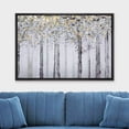 thumbnail image 2 of wall26 Framed Canvas Print Wall Art Gold Leaf Pastel Winter Forest Tree Landscape Nature Wilderness Illustrations Modern Art Rustic Multicolor for Living Room, Bedroom, Office - 24"x36" Bla, 2 of 5
